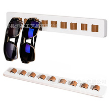 眼镜收纳架实木壁挂架木质太阳镜陈列架壁挂式墙上墨镜收纳架