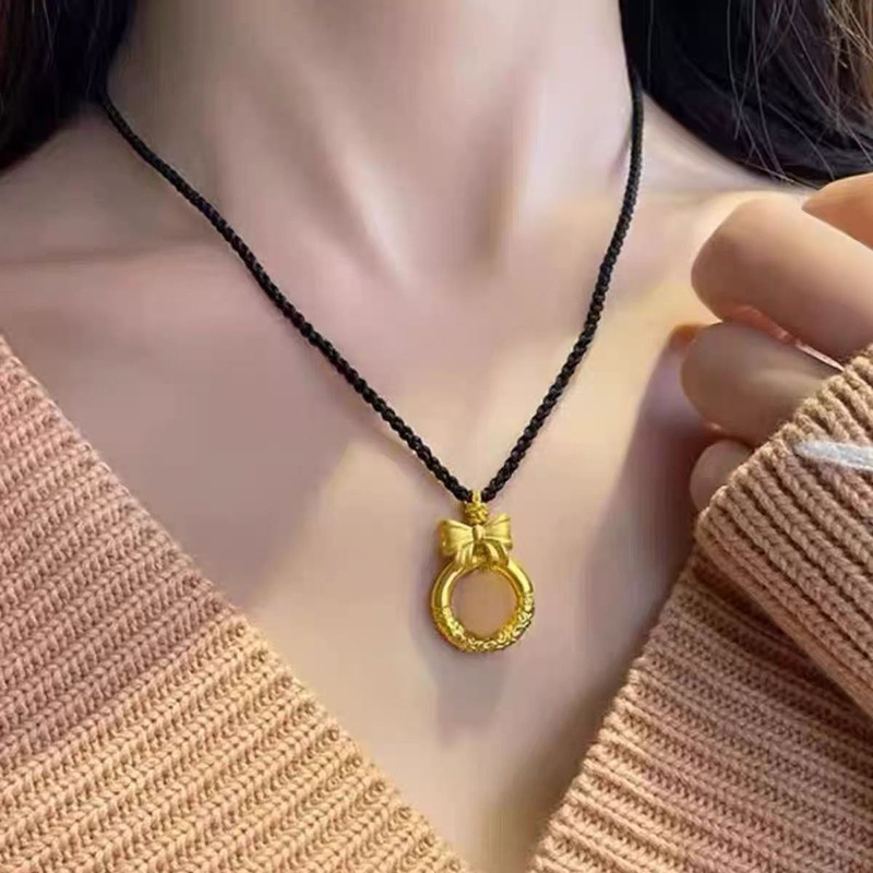 Otoño y invierno minimalistas collares colgante de goteo de Feng Shui mujeres chaqueta larga suéter cadena casual accesorios de lujo ligero