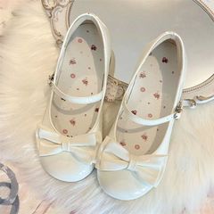 Sweet Sweetheart Story ロリータ ハートビート ラウンド ロリータ かわいい リボン ローヒール ラウンドトゥ LO シューズ 女性用