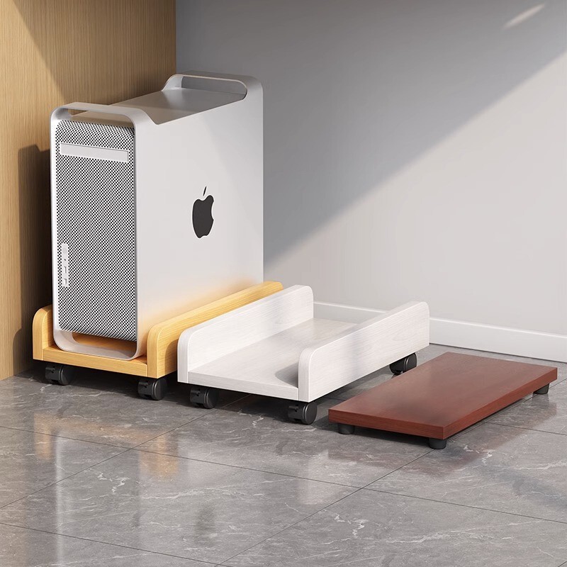 Desktop Computer Host Bracket Put Under Table Storage Rack Movable Pulley Chassis Base Tray Office Bracket