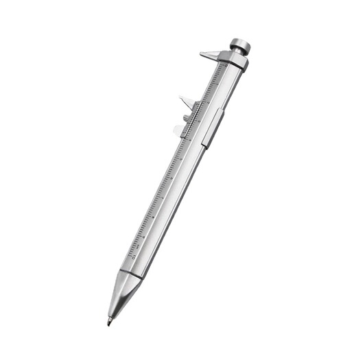 Creative Plastic Vernier Caliper Pen, Ballpoint Pen, Measurement Tool Pen, Daily Student Ruler, Bullet Woodworking Scale