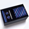 Gift box, tie, set, black classic suit, 8cm