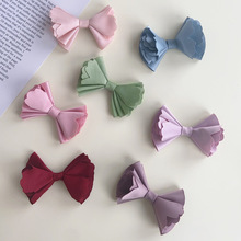 色丁蝴蝶结diy手工发饰韩国服装辅料布艺花配饰批发韩版饰品配件