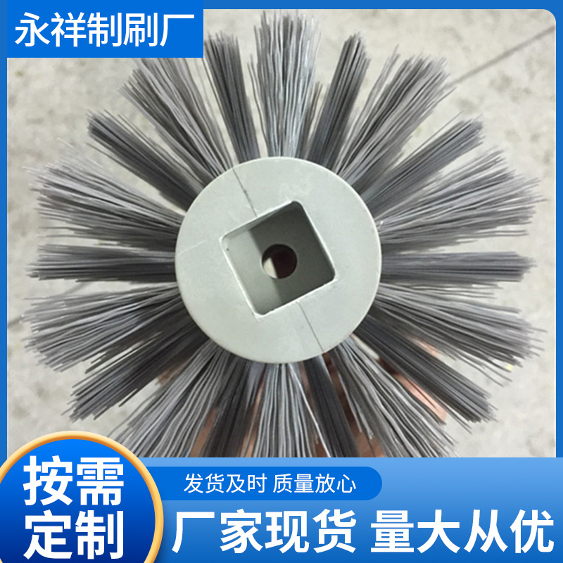 圆辊刷研磨丝辊刷机械毛刷配件刷异形清洗机辊刷滚工程塑料加工