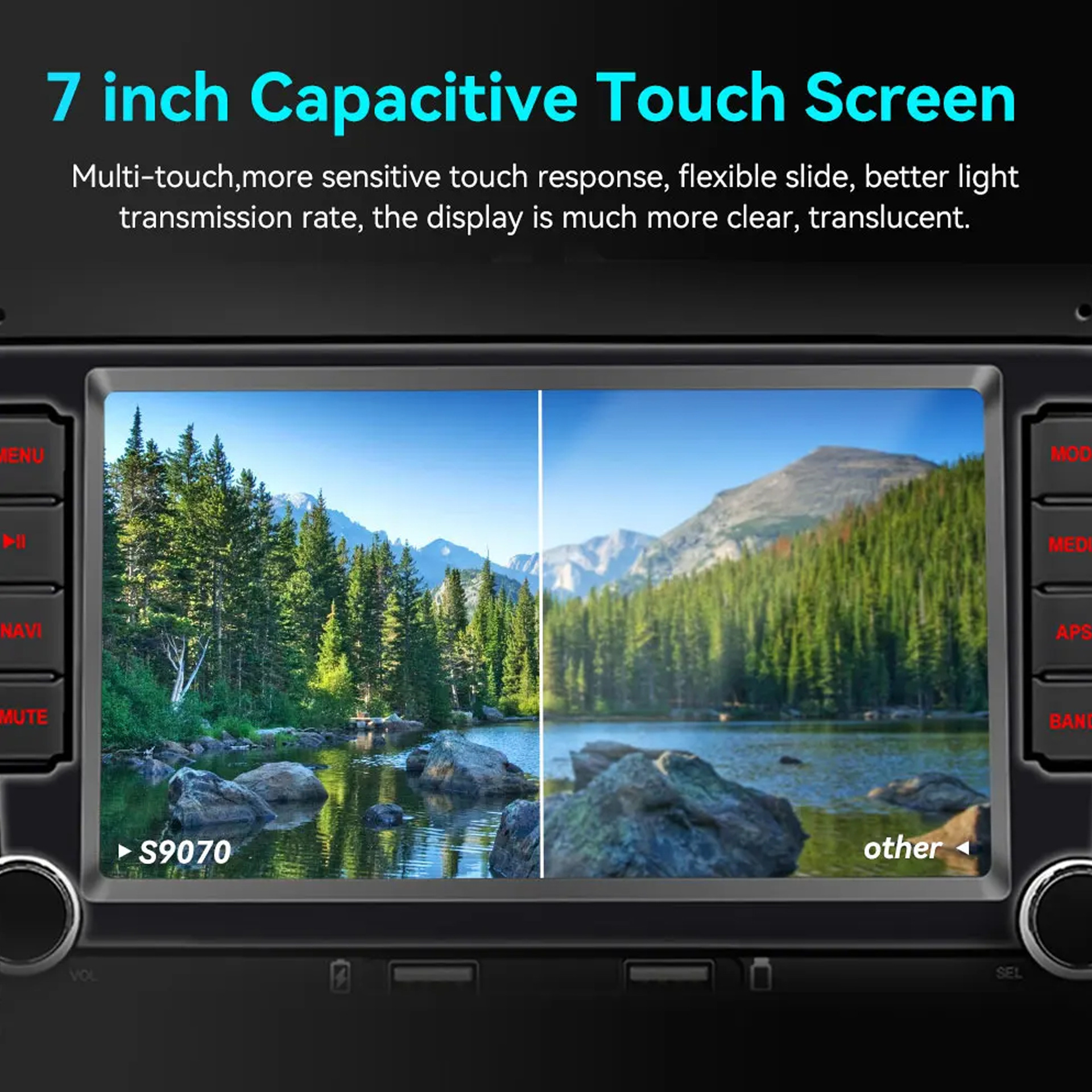 7inch Dual-Disk Car Bluetooth Mp5 Wired Android Auto Wireless Carplay Gps Navigation Suitable for Volkswagen