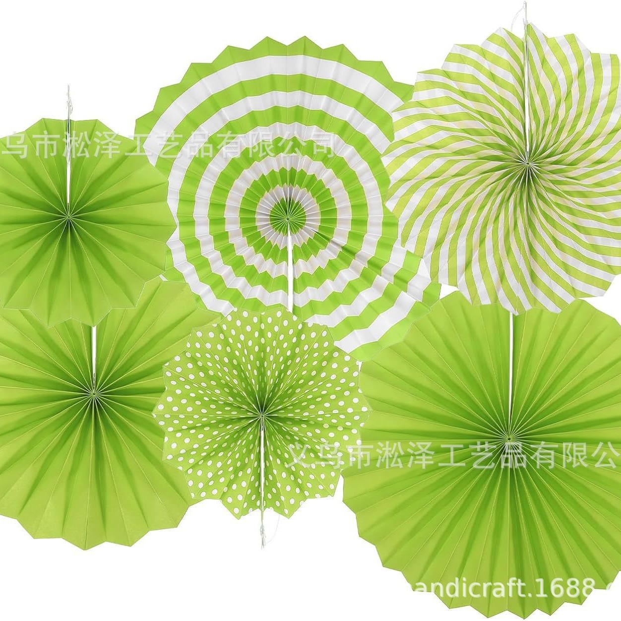 6 un conjunto de ventilador de papel redondo de origami flores festivas decoración de ventanas de bodas de cumpleaños pared de fondo DIY set