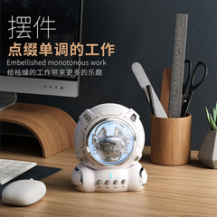 潮品bluetoothスピーカー宇宙飛行士宇宙ニャン家庭用携帯デスクトップ装飾小夜灯プレゼントカード小音響