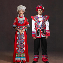 新款土家族服装女成人湘西少数民族服饰男苗族刺绣舞蹈表演服套装