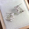 Retro earrings from pearl, silver 925 sample