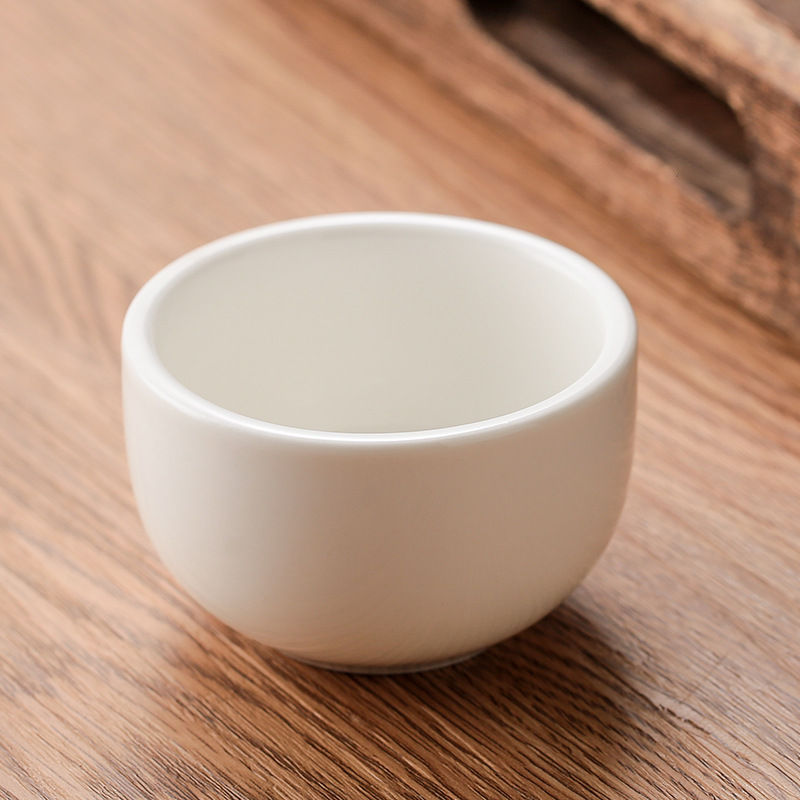 뼈 도자기 순수한 흰색 차 컵 물 컵 백자 컵 홈 아침 식사 호텔 테이블 차 마시는 흰색 세라믹 식기