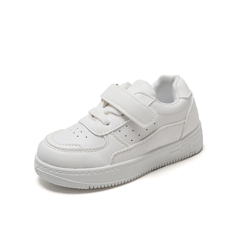 Children's small white shoes Spring and Autumn 2022 New style boys and girls' sports shoes Casual board shoes Leather soft soled baby shoes sheet