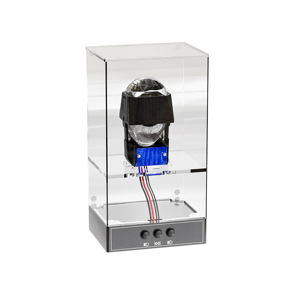 faro de automóvil lámpara de automóvil modificación LED doble luz lente caja de exhibición caja de prueba totalmente integrada batería recargable marco de exhibición