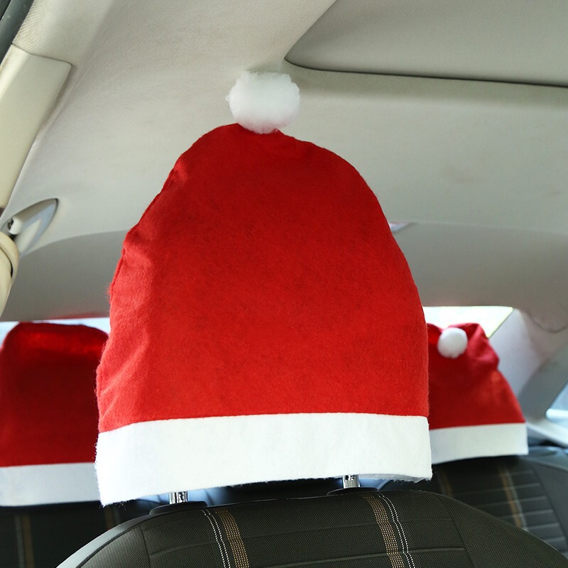 クロスボーダーのクリスマスの車の枕カバーの特大サイズのクリスマスの帽子のシートのクリスマスの帽子の車の祝日の雰囲気の装飾の卸売り|undefined