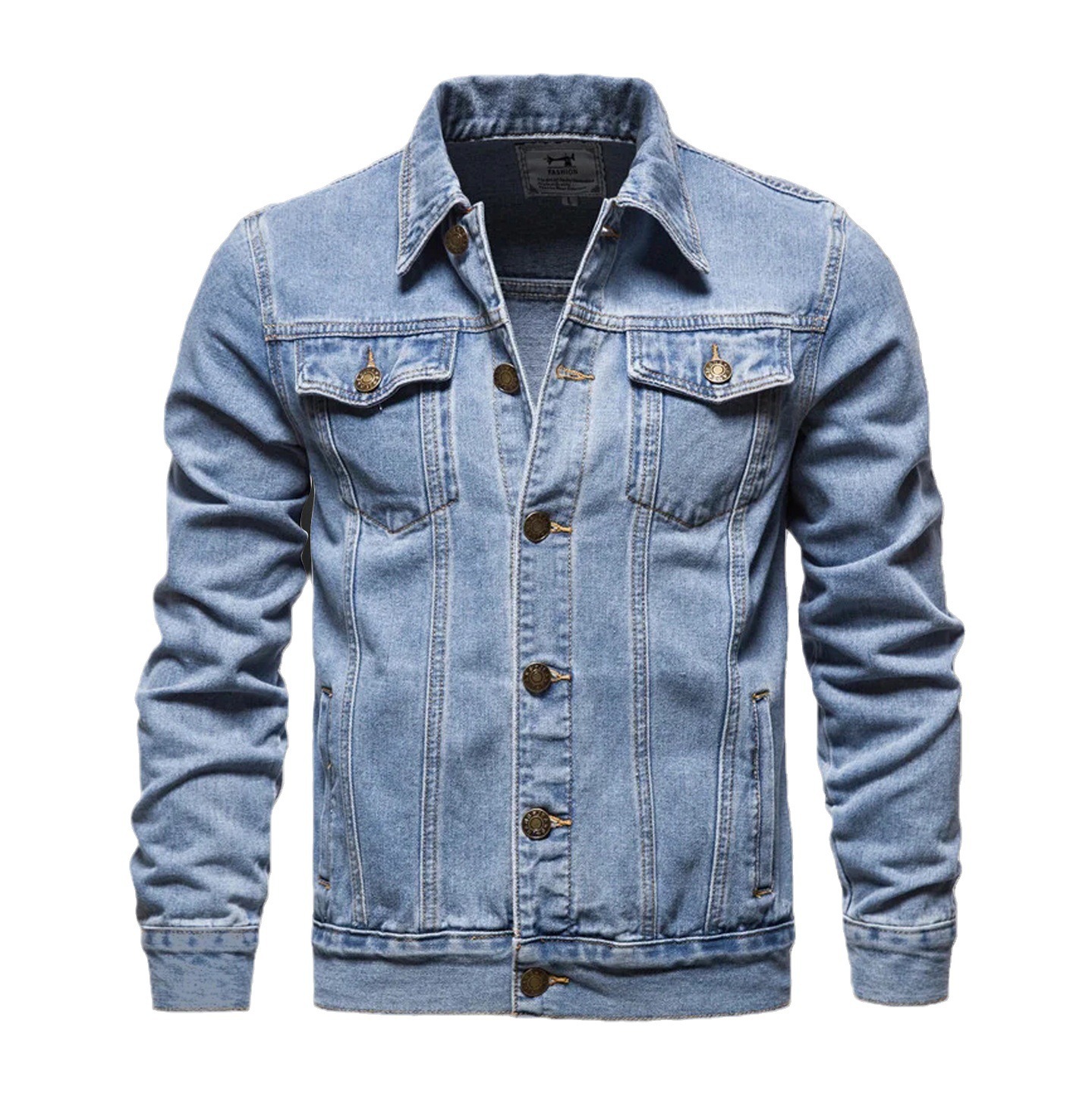 Veste en jean ample hip-hop pour hommes 2025, célèbre sur Internet_voghion.com