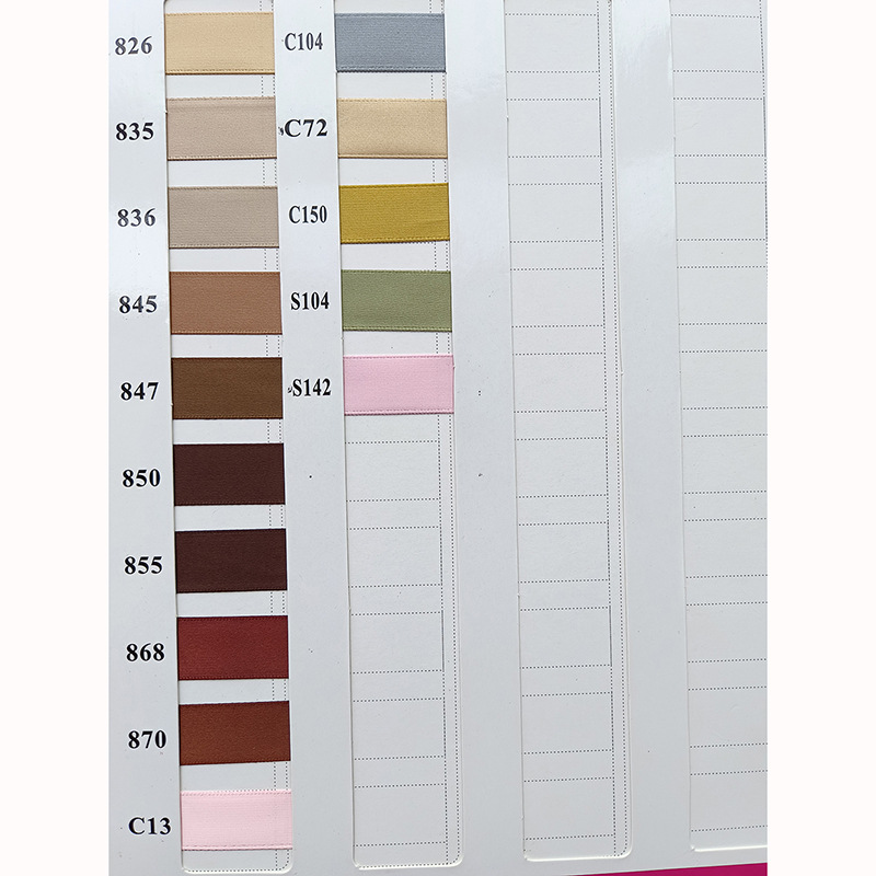 tarjeta de color de cinta de poliéster de alta densidad tarjeta de color de cinta de rosca tarjeta de color de cinta de rosca gruesa tarjeta de color de referencia Yao Ming