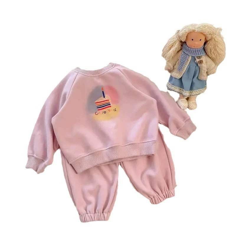 Autumn children's set, cartoon sweatshirt, children's clothing, internet celebrity