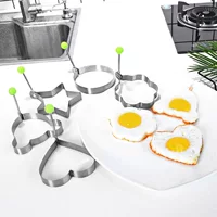 Кухонная форма для омлета в форме сердца, форма из нержавеющей стали для блинов, антипригарное кольцо для яиц, заводская партия