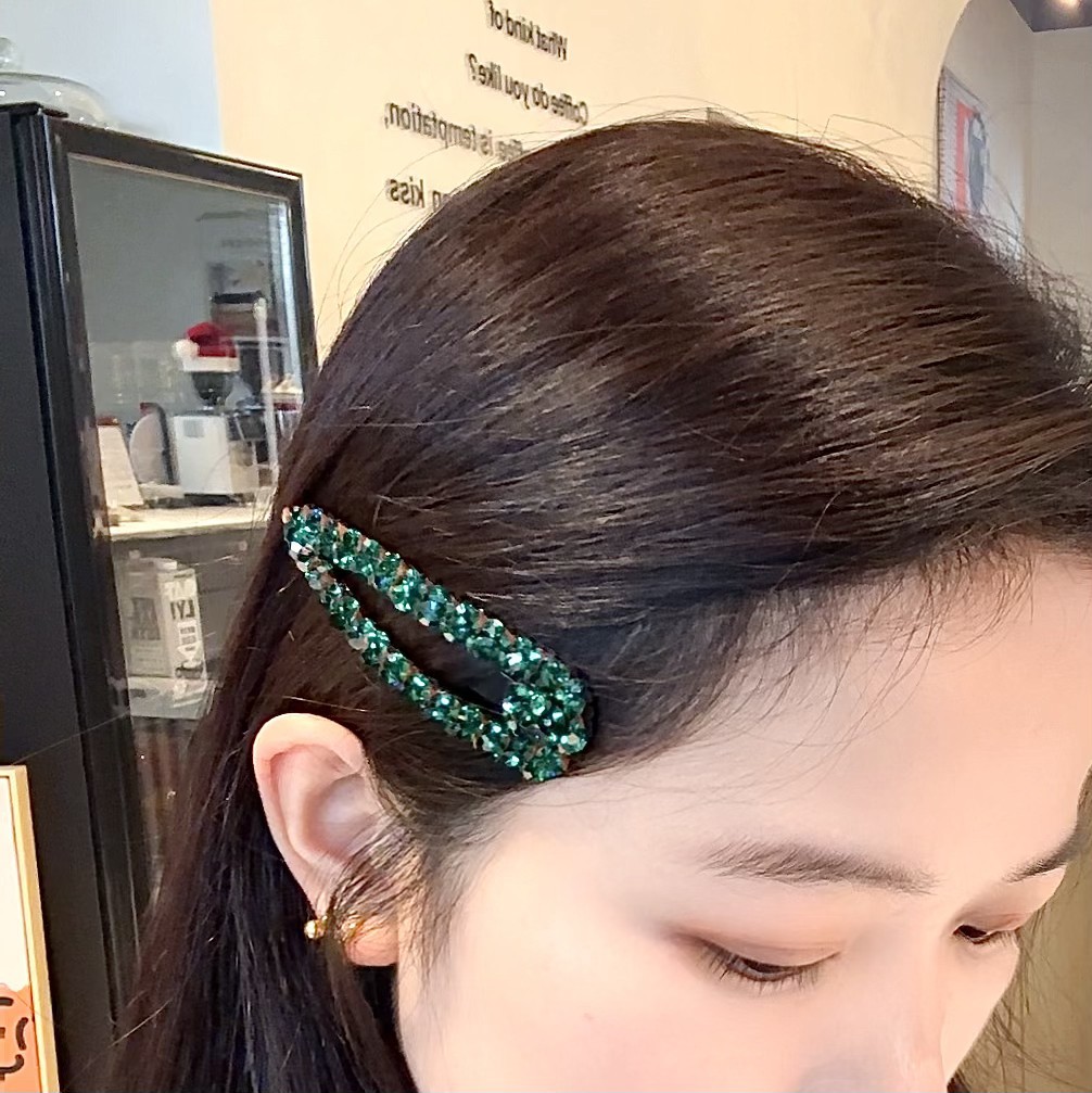 18g Weight Hair Clip Hair Accessories Type 1 Piece Quantity Daily, Street Occasion Artificial Crystal Material Solid Color Pattern All Seasons Season Women's Gender Elegant, Shiny Style Elegant Shiny Women's Solid Color Artificial Crystal Hair Clip 7