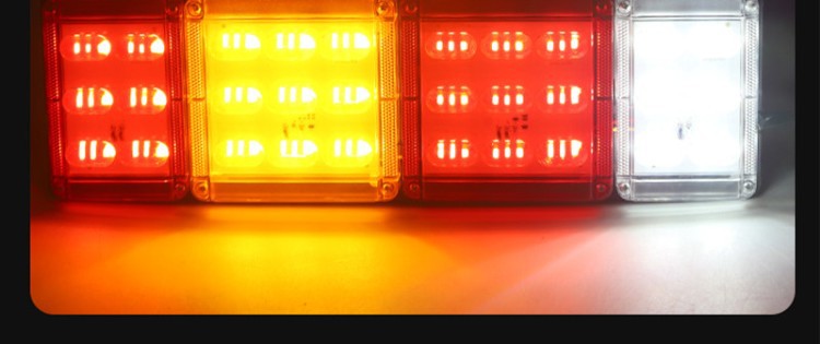 24v truck rear tail light semi-trailer JAC modified universal ultra-bright waterproof LED driving brake turn signal assembly