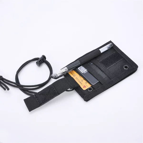 Cross-Border Tactical Multi-Functional Military Fan Portable Card Holder Transparent Name Tag Lanyard Id Bag Tag Rope