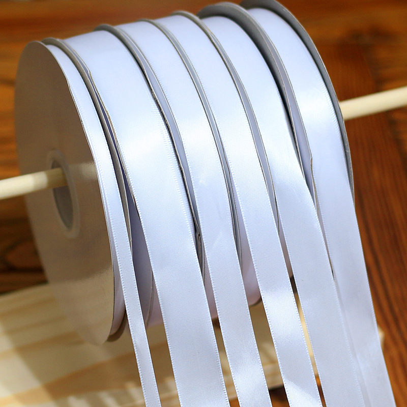 White Pure White Ribbon Silk Ribbon Cloth Ribbon Strap Ribbon Home Furniture Hardware Packaging Ribbon Decoration Ribbon