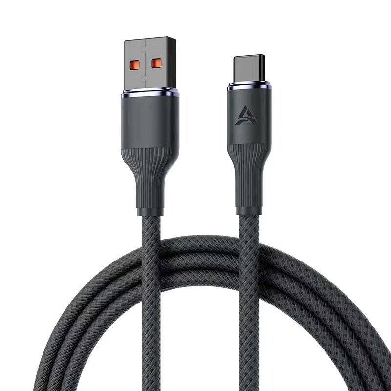 Üçü bir arada 120W süper hızlı şarj edilebilen örgülü cep telefonu şarj kablosu, Apple Type-C ve Android veri kabloları için uygundur. - 9