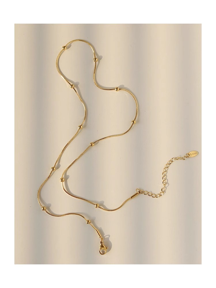 Titanium Steel Material Simple Style Solid Color Titanium Steel Necklace