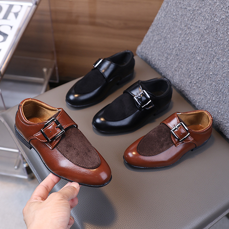 男童皮鞋新款正装休闲鞋英伦风韩版演讲表演鞋百搭尖头鞋子