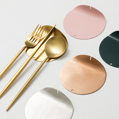 Shaduo 304 stainless steel tableware rack Japanese style creative Western food knife, fork and spoon display rack table knife and fork rack bracket