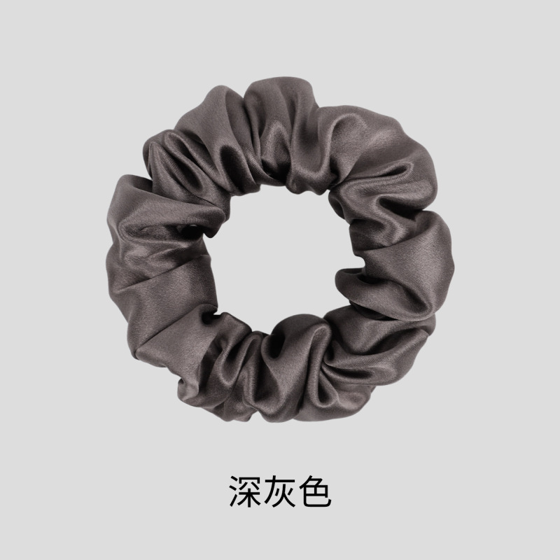 真丝发圈大号大肠圈5cm头绳法式复古女桑蚕丝丝绸缎高级感发饰|undefined