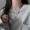 Tide, sweatshirt, necklace, small design chain for key bag , accessory, Japanese and Korean, light luxury style, trend of season