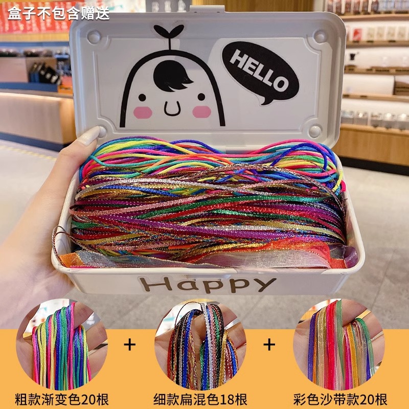 Cuerda de color trenzada para niños trenza sucia para niñas cuerda de pelo Cola de Caballo cuerda de pelo trenzada colorida trenza sucia cuerda de pelo cinta de pelo artefacto