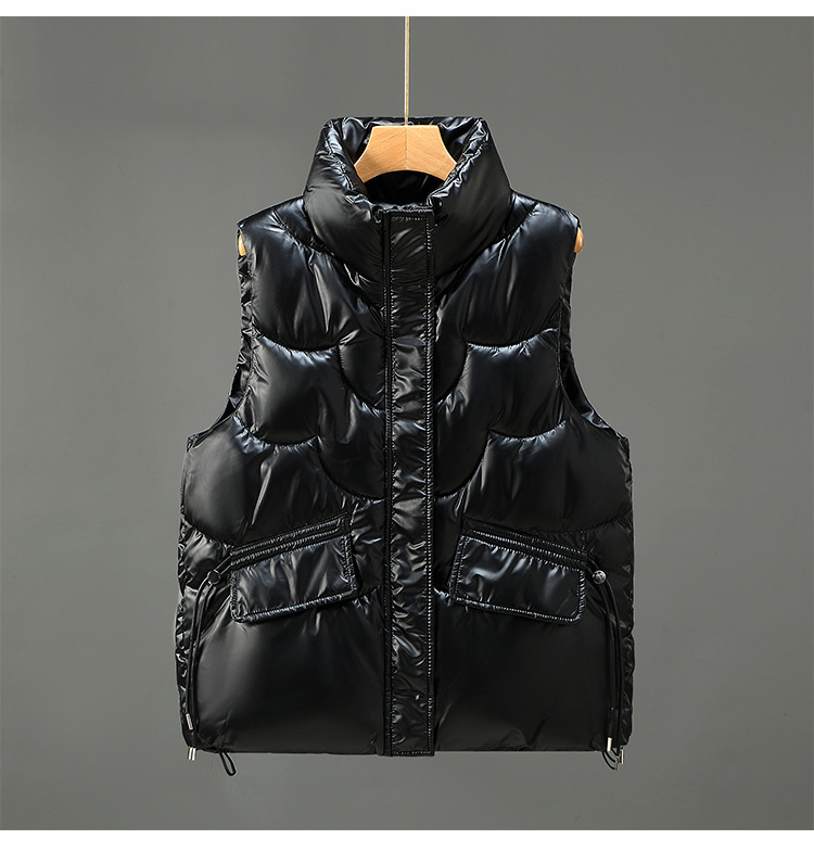 Fashion Solid Color Polyester Zipper Coat Vest display picture 3