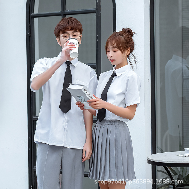 Small Times Same Style College Style High School Students' Class Uniform Uniform Suit Women's Graduation Season Performance Suit White Shirt Pleated Skirt