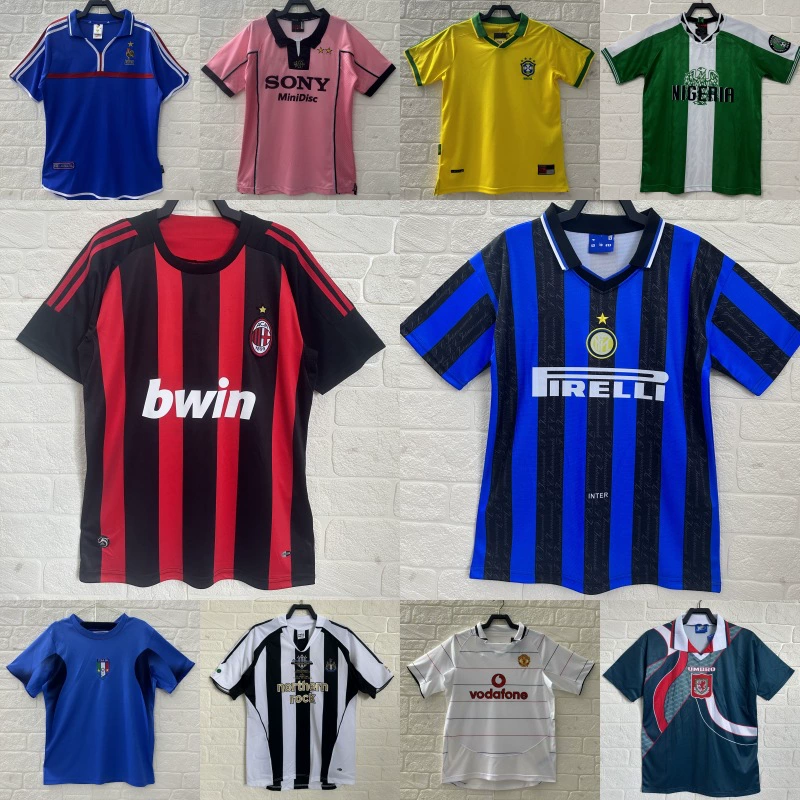 Vintage Football Jerseys for Seniors: Milan, Lazio, Inter Milan, Juventus, Italy, Brazil, Argentina National Teams, Retro Trend Vintage Football Jerseys for Seniors: Milan, Lazio, Inter Milan, Juventus, Italy, Brazil, Argentina National Teams, Retro Trend