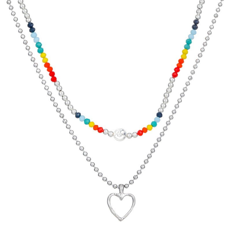 Collar de cuentas de arroz de moda de Corea del Sur colgante irregular geométrico popular Red rojo todo partido personalidad clavícula cadena collar Collar para las mujeres