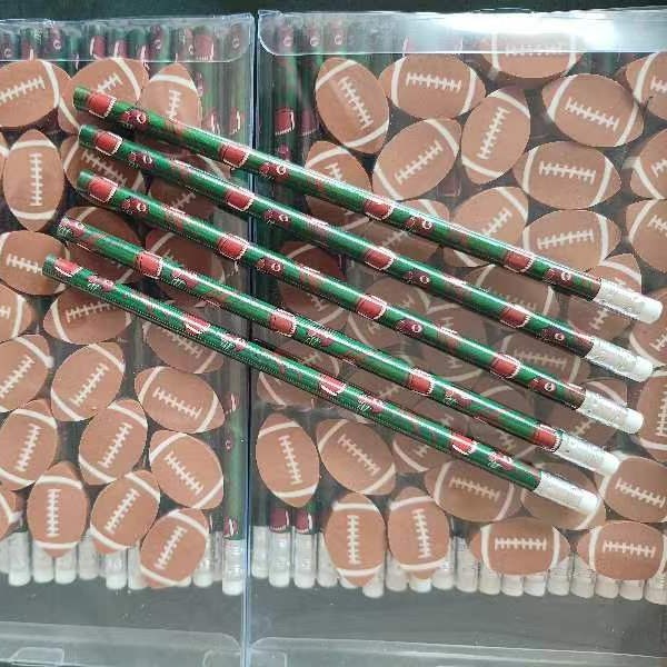 Rugby transferencia Impresión de cuatro colores impresión película de Impresión avanzada pluma verde Amazon kindergarten estudiante lápiz al por mayor