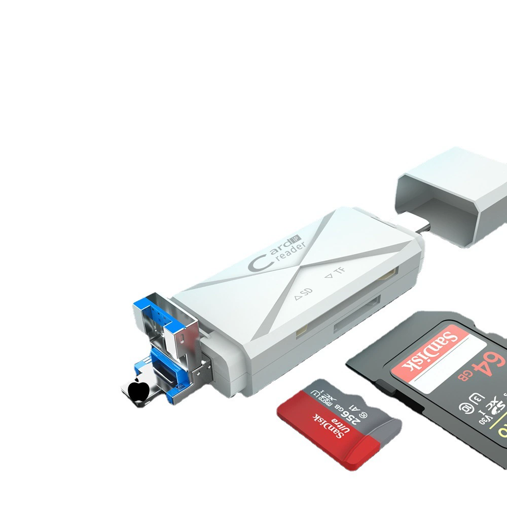 Подходит для Apple card reader, Android мобильный телефон, компьютер Type-C OTG многофункциональный считыватель карт, совместимый с iOS15