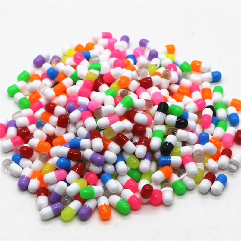 Venta al por mayor Slim barro cristal barro relleno píldora perlas resina accesorios DIY simulación cápsula partículas resina perlas