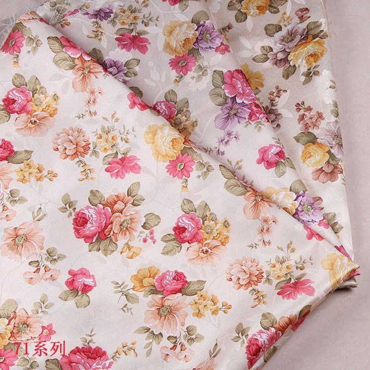 厂家纱织150d提花印花布料纸巾盒装饰布欧式面料涤纶提花布面料