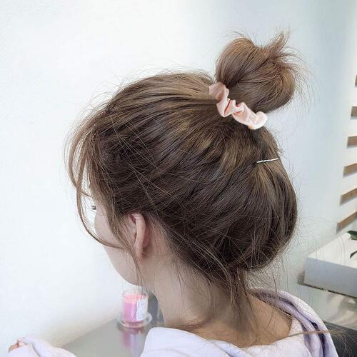 1.5cm fashionable and versatile 100 mulberry silk hair tie mulberry silk hair rope thin style multi-color