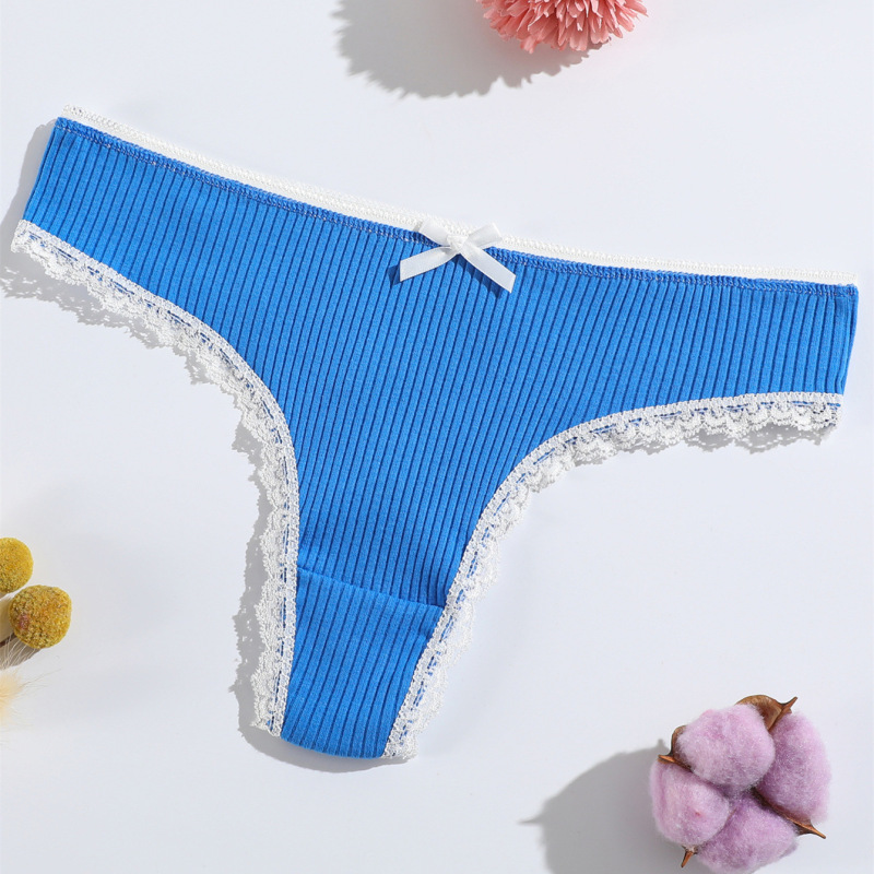 新しい T 字型下着女の子のレースの糸 T 字型パンツ女性のローウエスト通気性綿 T パンツ工場卸売|undefined