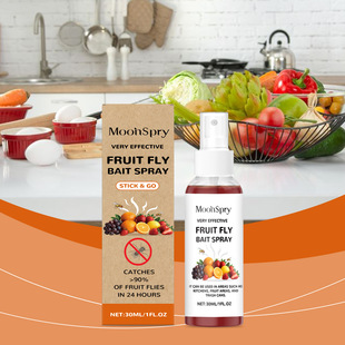 Moonspry Fruit Fly Bait Spray Fructose Sorbitol Formula Daily Catching Household Kitchen Fruit Fly Spray