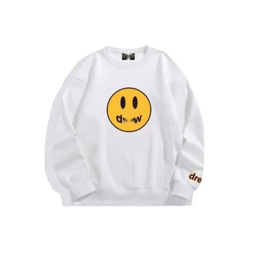 Tested quality Drew classic smiley face print round collar pullover hoodie for men and women couples high-end fashion hoodie
