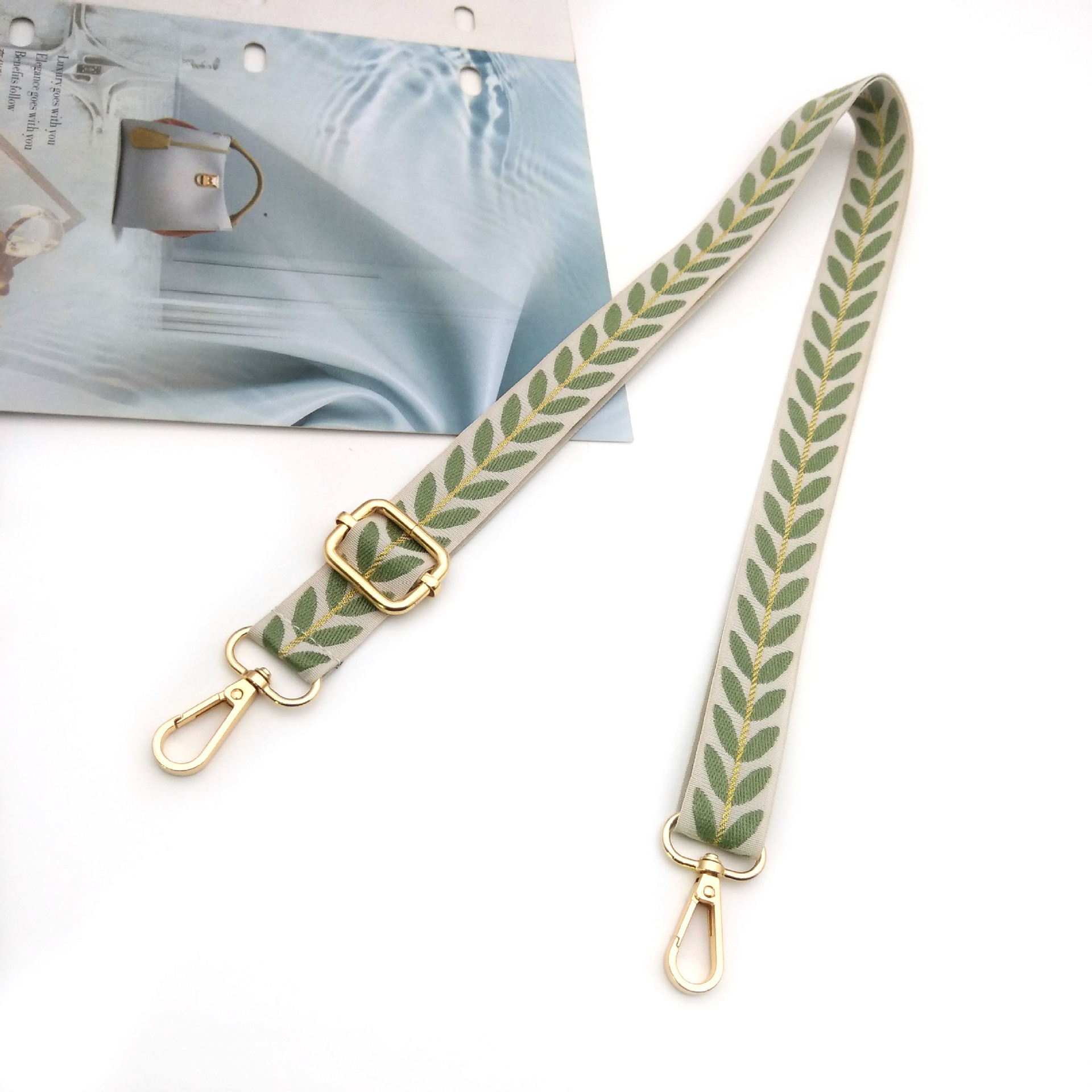 37g Weight Bag Strap Bag Accessories Type 1 Piece Quantity Holiday, Daily Occasion Polyester Material Leaf Pattern Casual Style 1 Piece Polyester Leaf Bag Strap 7