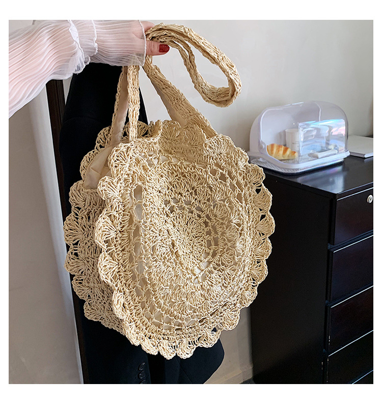Borsa a tracolla da donna in paglia intrecciata per il mare_voghion.com