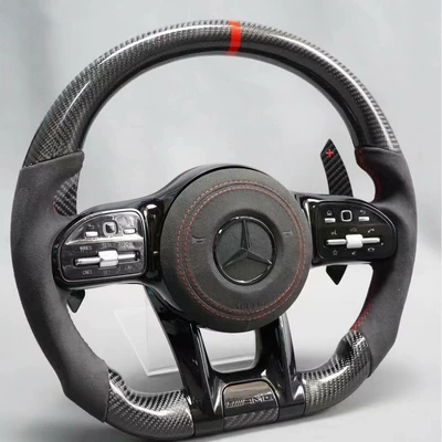 Steering wheel a new AMG carbon fiber steering wheel