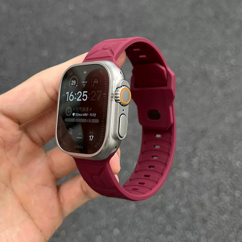 Подходит для ремешка iWatch8 S9 Apple Watch Applewatch9 поколения SE7632SE силиконовый механизм 45 мм