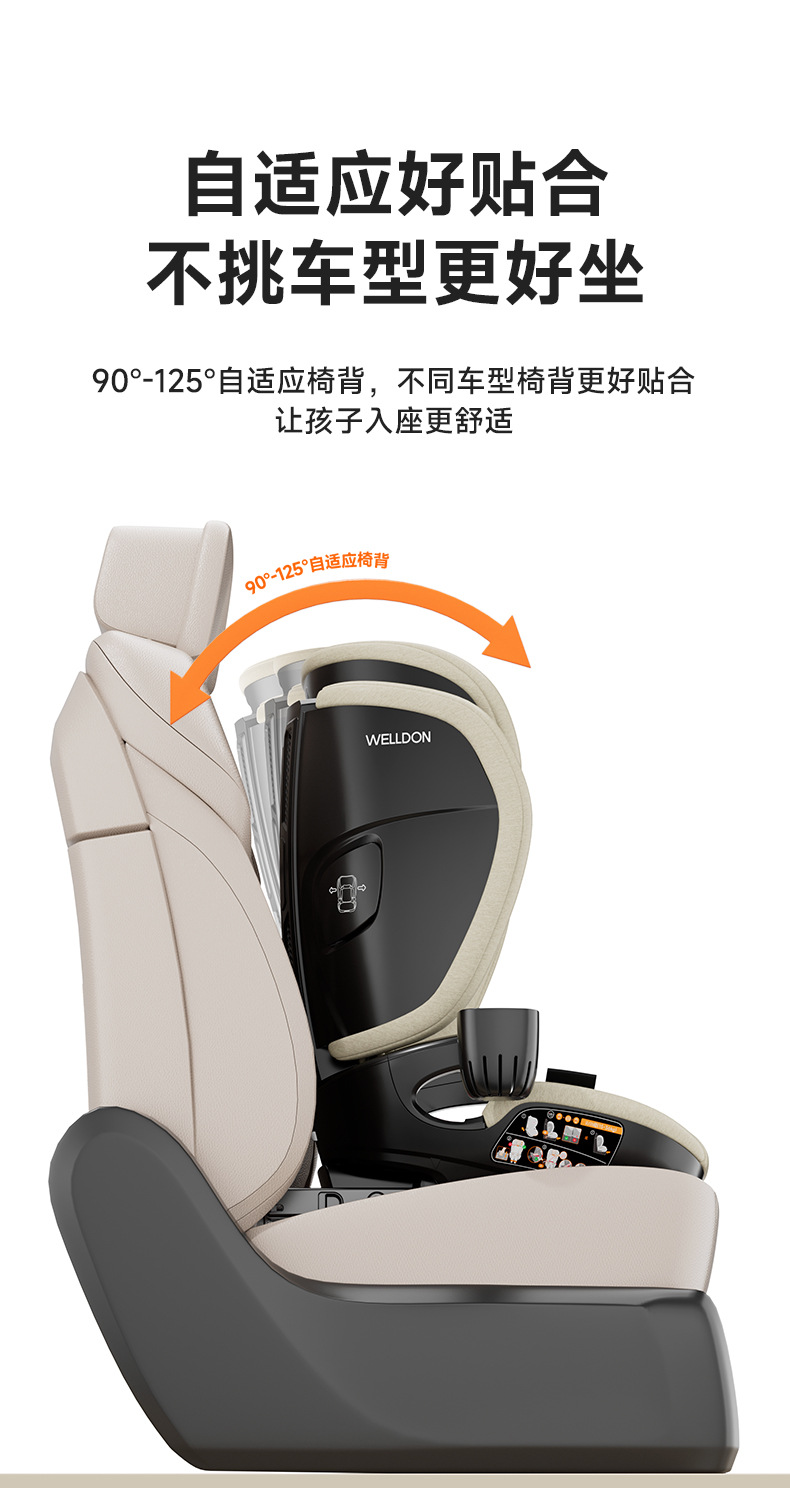 [Brand Source] Welldon Cocoon Journey Pro Kids Safety Seat 3-12 Years Old Car for Older Kidsren