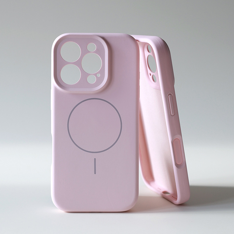 iPhone17 Pro Max用ケース、一体型ボタン、Apple 16対応、液体シリコン、マグネット式、精密穴あき、耐衝撃ケース|undefined